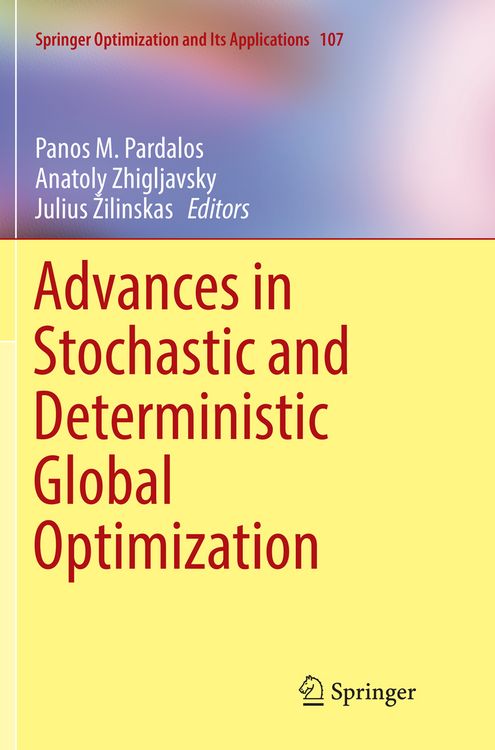 Produktbild: Advances in Stochastic and Deterministic Global Optimization