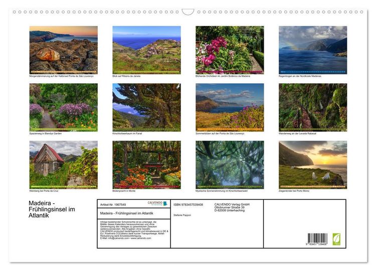 Produktbild: Madeira - Fr&uuml;hlingsinsel im Atlantik (Wandkalender 2026 DIN A2 quer), CALVENDO Monatskalender