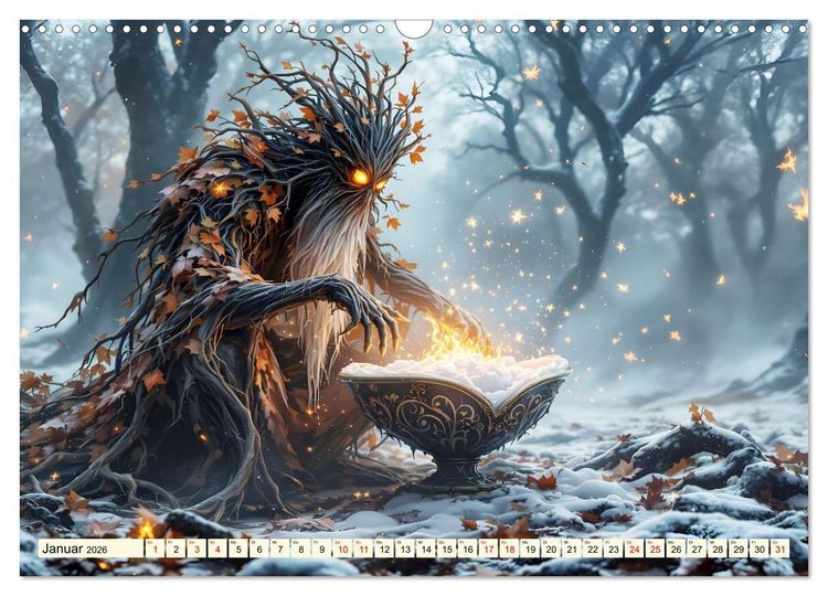 Produktbild: M&auml;rchenhafte Magie &ndash; Jahresmonate im Zeichen der Natur (Wandkalender 2026 DIN A3 quer), CALVENDO Monatskalender