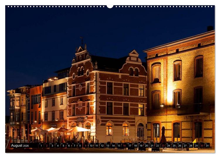 Produktbild: Stralsund F&Uuml;R NACHTSCHW&Auml;RMER (hochwertiger Premium Wandkalender 2026 DIN A2 quer), Kunstdruck in Hochglanz