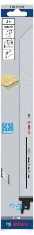 Produktbild: Bosch Accessories 2608635528 S&auml;bels&auml;geblatt S 1213 AWP, Precision for FibreInsulation, 2er-Pack 1 St.
