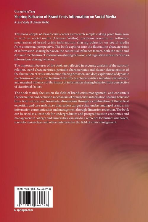 Produktbild: Sharing Behavior of Brand Crisis Information on Social Media