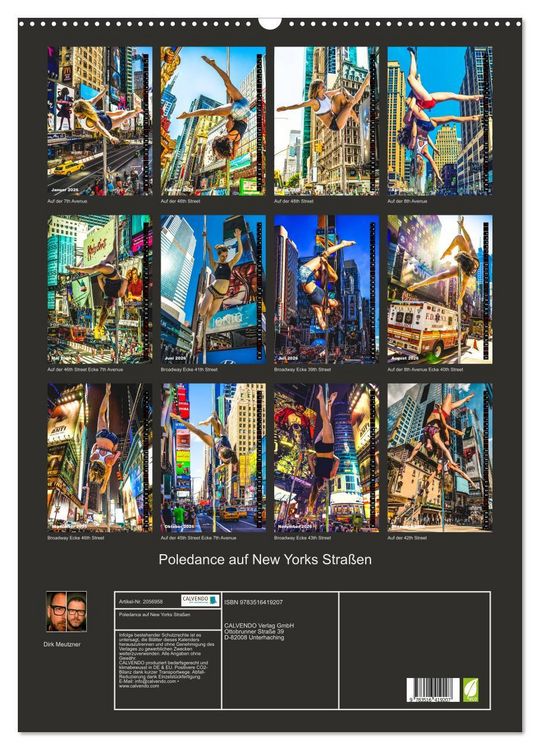 Produktbild: Poledance auf New Yorks Stra&szlig;en (Wandkalender 2026 DIN A2 hoch), CALVENDO Monatskalender