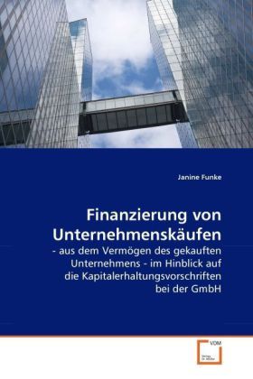 Produktbild: Funke, J: Finanzierung von Unternehmensk&auml;ufen