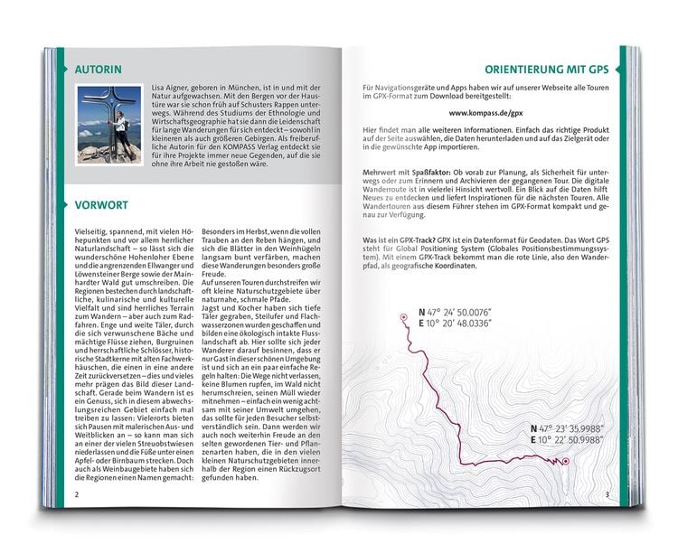 Produktbild: KOMPASS Wanderf&uuml;hrer Hohenlohe, Mainhardter Wald, L&ouml;wensteiner und Ellwanger Berge, 55 Touren