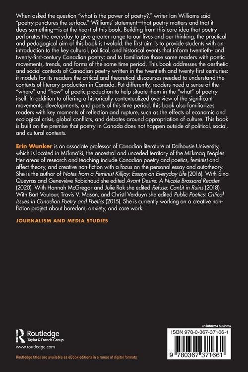 Produktbild: The Routledge Introduction to Twentieth- and Twenty-First-Century Canadian Poetry
