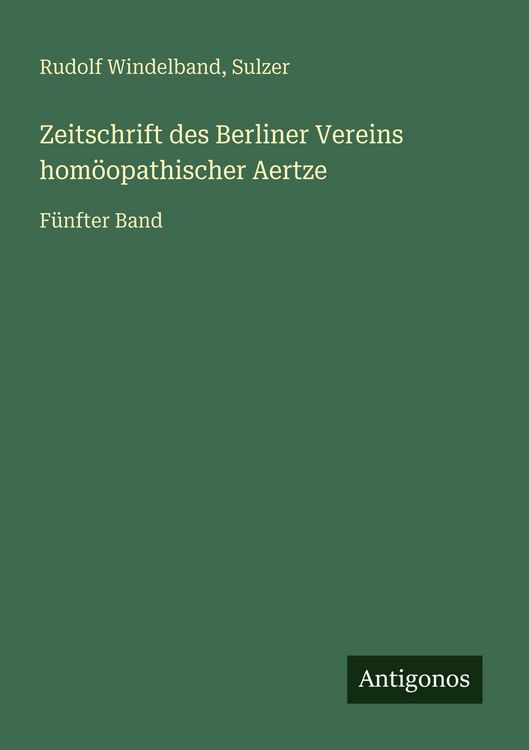 Produktbild: Zeitschrift des Berliner Vereins hom&ouml;opathischer Aertze