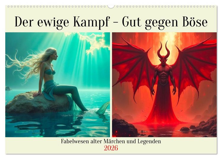 Produktbild: Der ewige Kampf - Gut gegen B&ouml;se (Wandkalender 2026 DIN A2 quer), CALVENDO Monatskalender