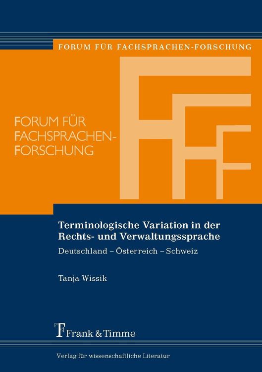 Produktbild: Terminologische Variation in der Rechts- und Verwaltungssprache