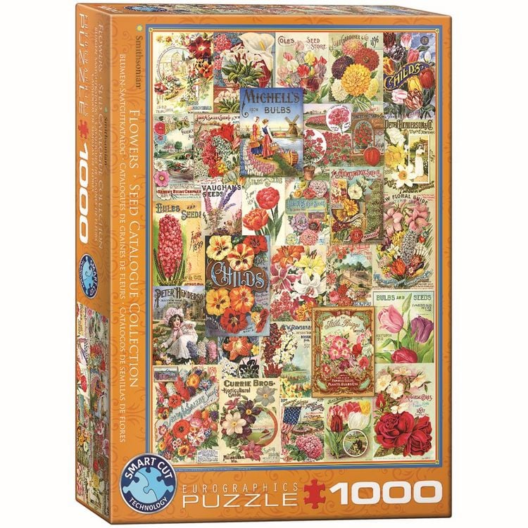 Produktbild: Puzzle 1000 Teile - Flower Seed Catalog Covers