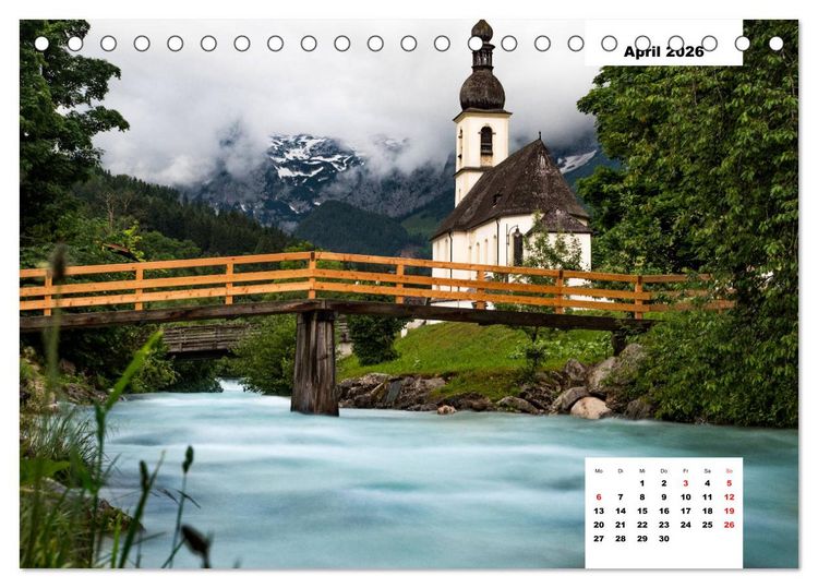 Produktbild: Faszination Ostalpen - von Berchtesgaden bis Slowenien (Tischkalender 2026 DIN A5 quer), CALVENDO Monatskalender