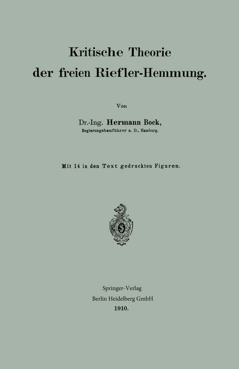 Produktbild: Kritische Theorie der freien Riefler-Hemmung