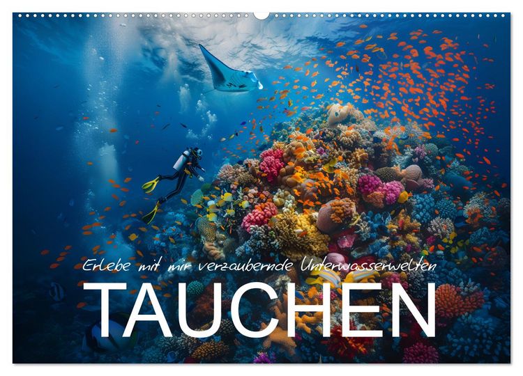 Produktbild: Erlebe mit mir verzaubernde Unterwasserwelten Tauchen (Wandkalender 2026 DIN A2 quer), CALVENDO Monatskalender