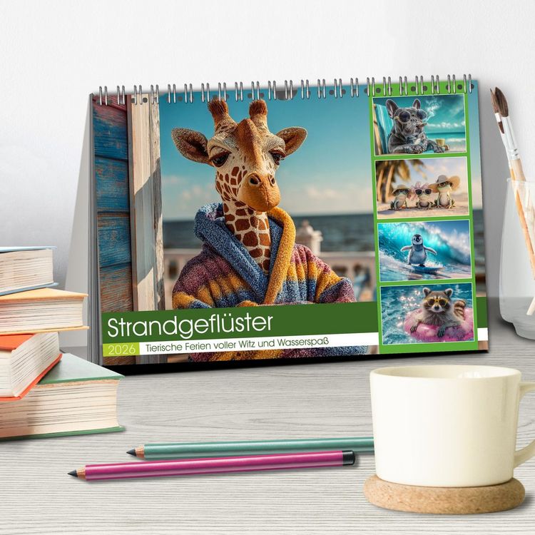 Produktbild: Strandgefl&uuml;ster (Tischkalender 2026 DIN A5 quer), CALVENDO Monatskalender