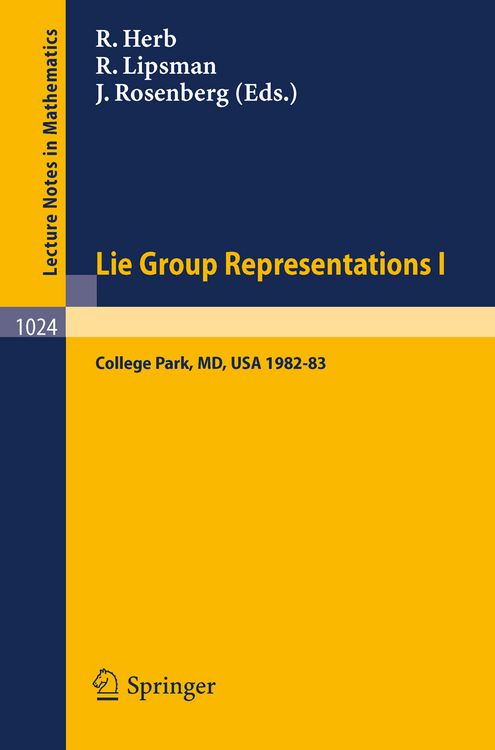 Produktbild: Lie Group Representations I