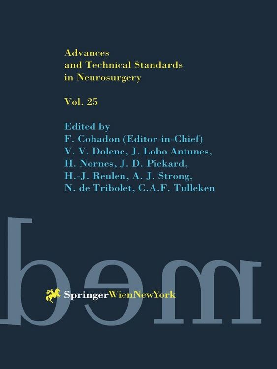 Produktbild: Advances and Technical Standards in Neurosurgery