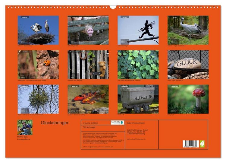 Produktbild: Gl&uuml;cksbringer (Wandkalender 2027 DIN A2 quer), CALVENDO Monatskalender