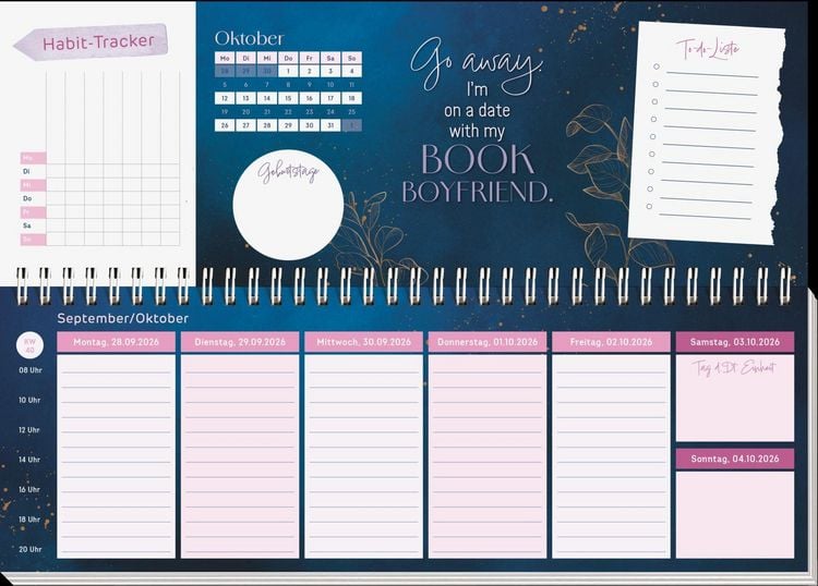 Produktbild: Tischkalender 2027 quer: I believe in Book Love