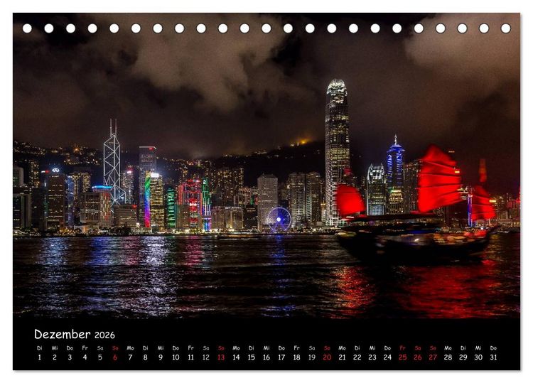 Produktbild: Leuchtende St&auml;dte (Tischkalender 2026 DIN A5 quer), CALVENDO Monatskalender