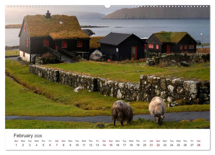 Produktbild: Autumn light at Faroe island (High Quality Premium Wall Calendar 2026 DIN A2 landscape),CALVENDO 12 Month Wall Calendar