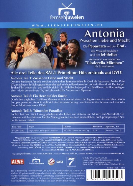 Produktbild: Antonia - Zwischen Liebe und Macht/Fernsehjuwelen [3 DVDs]