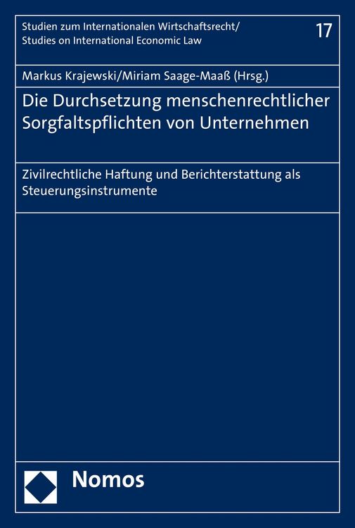 Produktbild: Die Durchsetzung menschenrechtlicher Sorgfaltspflichten von Unternehmen