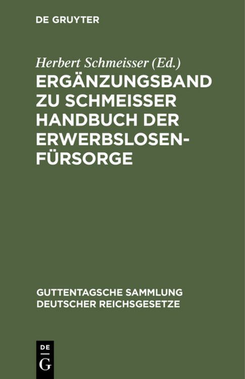 Produktbild: Erg&auml;nzungsband zu Schmeisser Handbuch der Erwerbslosenf&uuml;rsorge