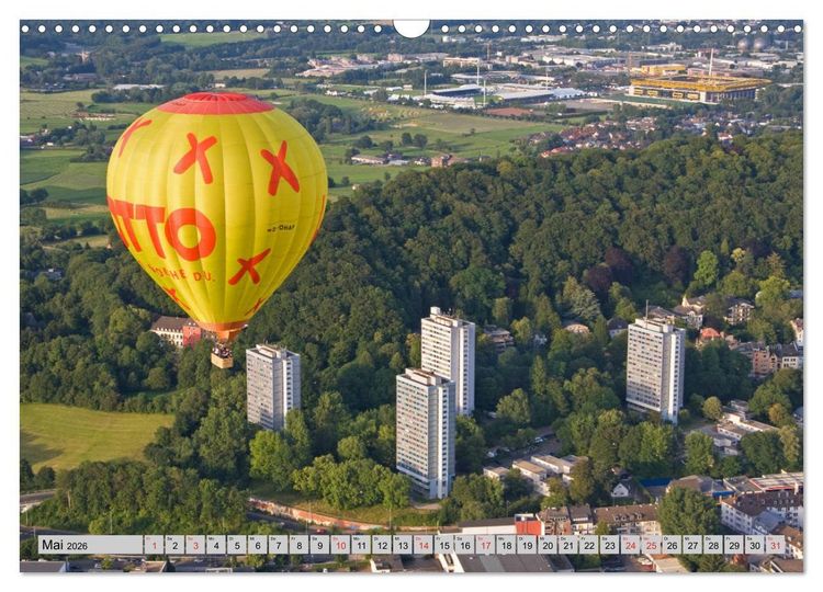 Produktbild: Aachen aus der Luft - Eine Fahrt mit dem Hei&szlig;luftballon (Wandkalender 2026 DIN A3 quer), CALVENDO Monatskalender