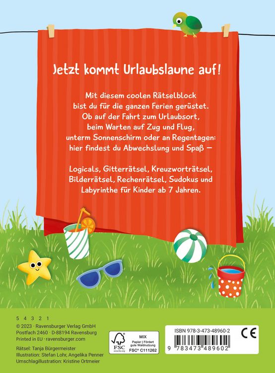 Produktbild: Mein kunterbunter Ferien-R&auml;tselblock