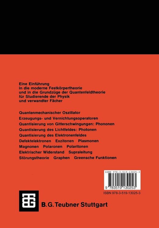 Produktbild: Quantenfeldtheorie des Festk&ouml;rpers