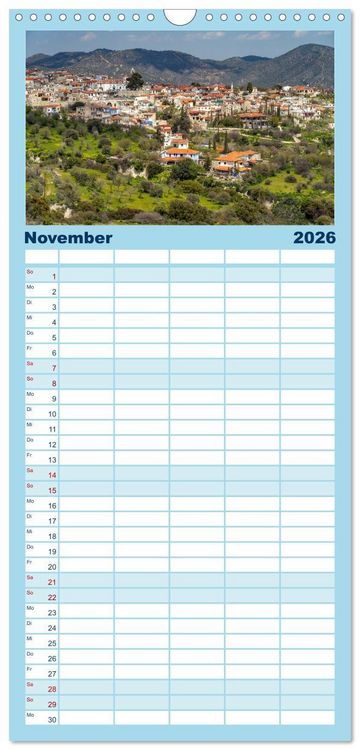 Produktbild: Familienplaner 2026 - Trauminsel Zypern mit 5 Spalten (Wandkalender, 21 x 45 cm) CALVENDO
