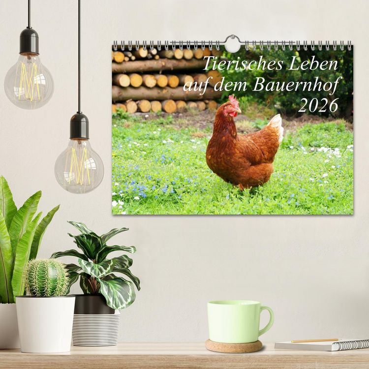 Produktbild: Tierisches Leben auf dem Bauernhof 2026 (Wandkalender 2026 DIN A4 quer), CALVENDO Monatskalender