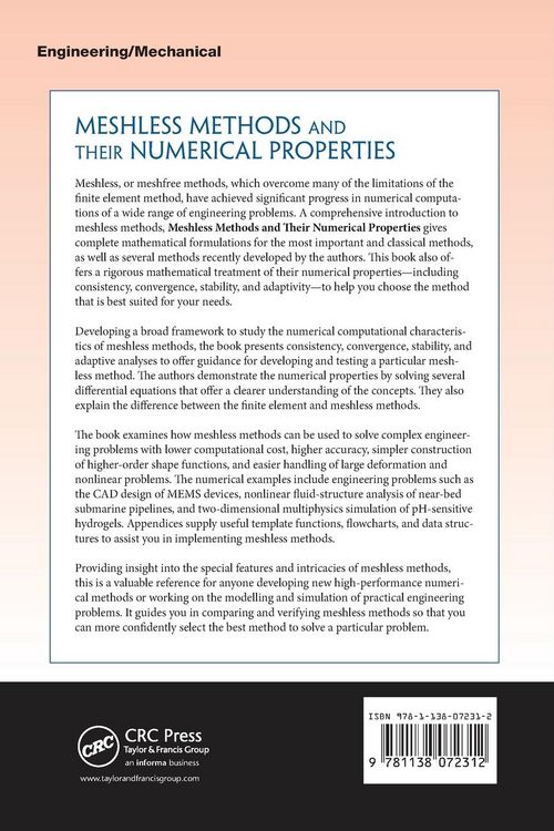 Produktbild: Meshless Methods and Their Numerical Properties