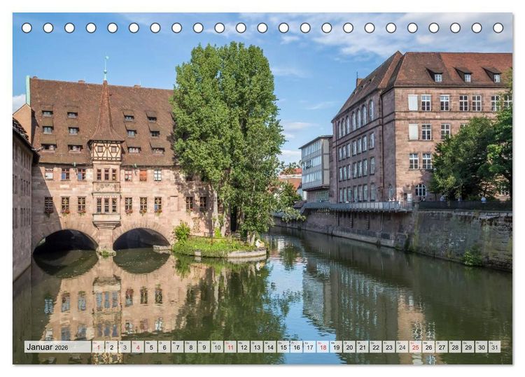 Produktbild: N&Uuml;RNBERG Historisches Stadtherz (Tischkalender 2026 DIN A5 quer), CALVENDO Monatskalender