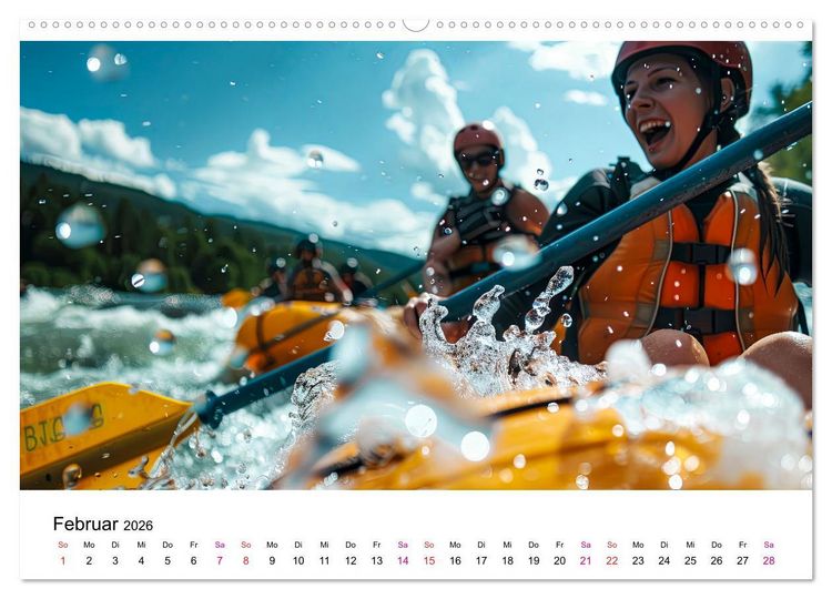 Produktbild: Rafting f&uuml;r Mutige (Wandkalender 2026 DIN A2 quer), CALVENDO Monatskalender