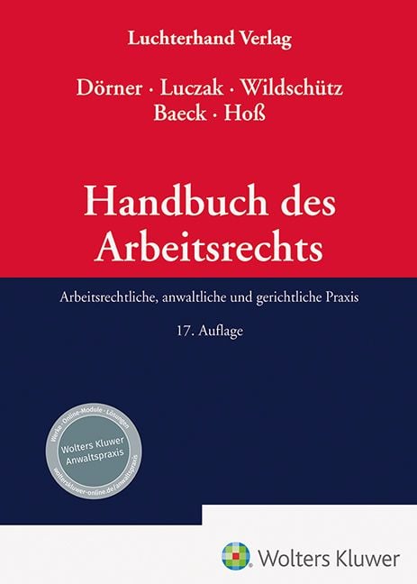 Produktbild: Handbuch des Arbeitsrechts