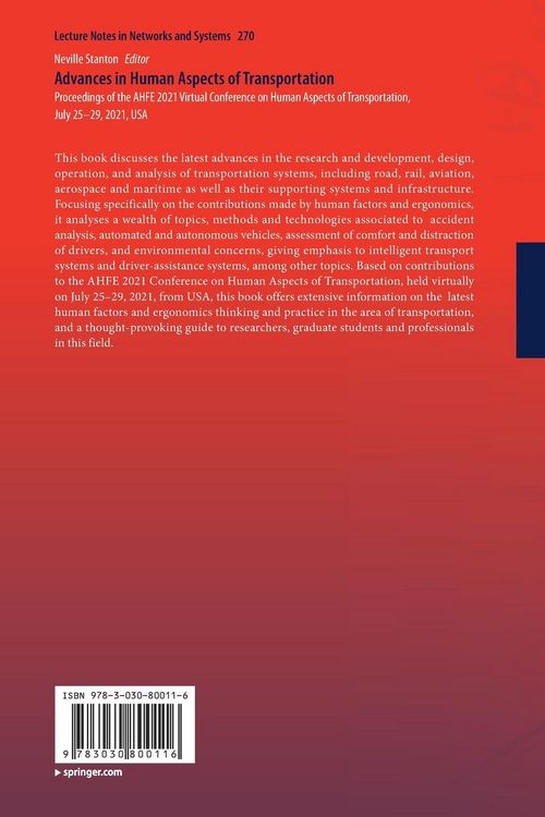 Produktbild: Advances in Human Aspects of Transportation