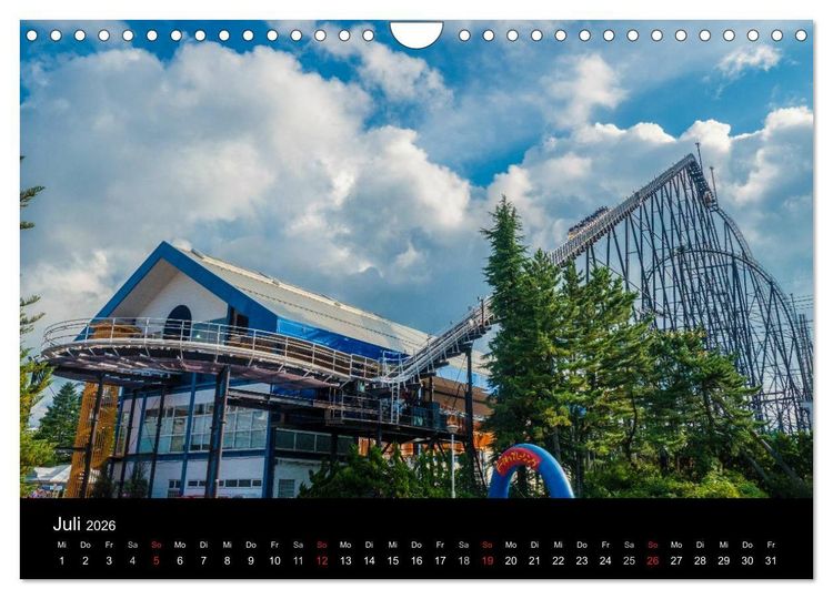 Produktbild: Made for Fear - Der Achterbahnkalender (Wandkalender 2026 DIN A4 quer), CALVENDO Monatskalender