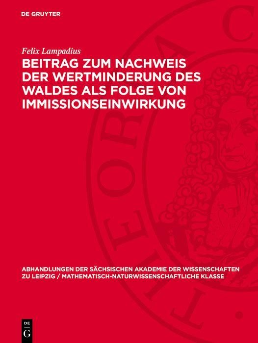 Produktbild: Beitrag zum Nachweis der Wertminderung des Waldes als Folge von Immissionseinwirkung