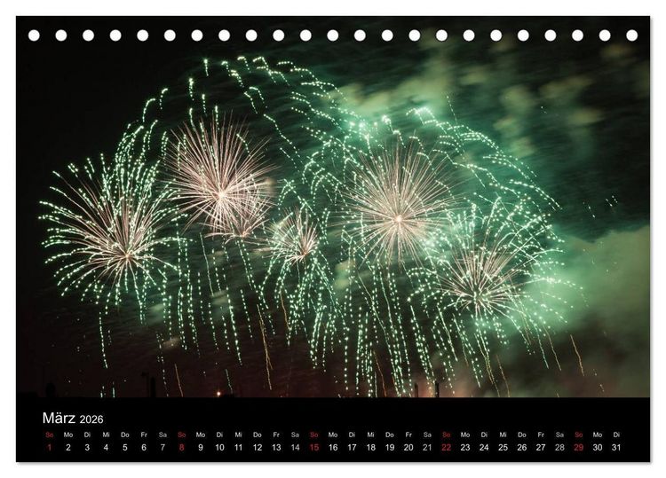 Produktbild: Feuerwerk (Tischkalender 2026 DIN A5 quer), CALVENDO Monatskalender