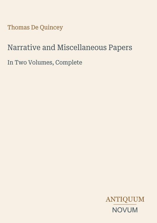 Produktbild: Narrative and Miscellaneous Papers