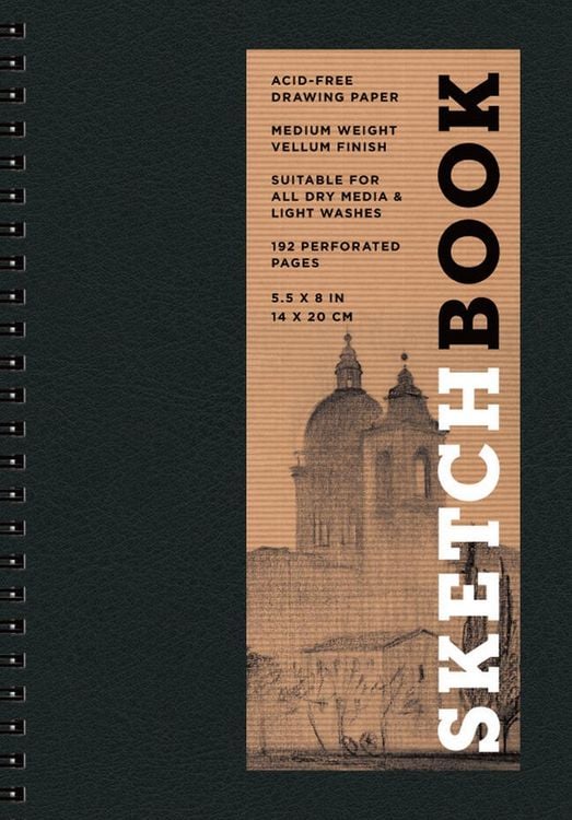 Produktbild: Sketchbook 5.5 X 8 Black Spiral Hardcover Mixed Media Sketchbook for Drawing