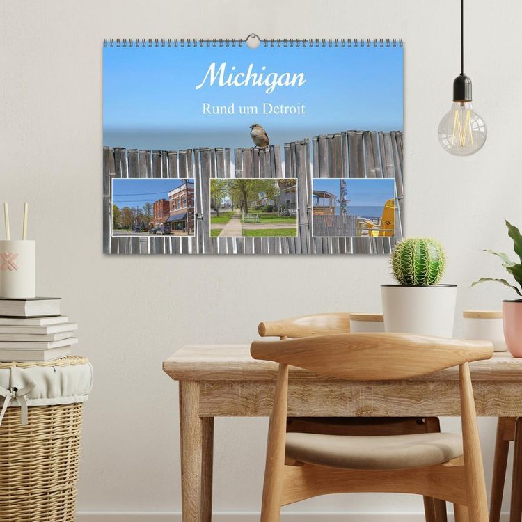 Produktbild: Michigan - Rund um Detroit (Wandkalender 2026 DIN A3 quer), CALVENDO Monatskalender