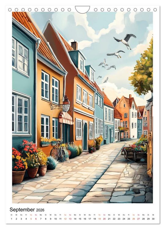Produktbild: D&auml;nemark - Wellen, Wind, Lebensgef&uuml;hl (Wandkalender 2026 DIN A4 hoch), CALVENDO Monatskalender