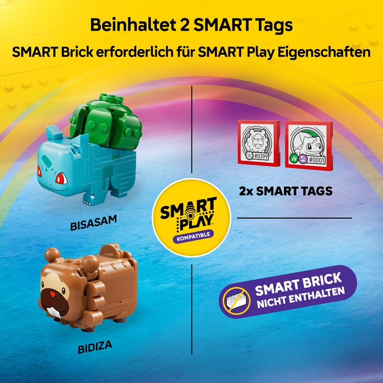 Produktbild: LEGO Pok&eacute;mon SMART Play: Beerenfete mit Bisasam und Bidiza kompatibles Set 72155