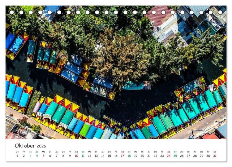 Produktbild: Mexico von oben (Tischkalender 2026 DIN A5 quer), CALVENDO Monatskalender