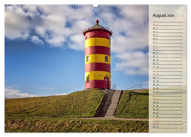 Produktbild: Leuchtt&uuml;rme - maritime Wegweiser in Deutschland (Wandkalender 2026 DIN A2 quer), CALVENDO Monatskalender