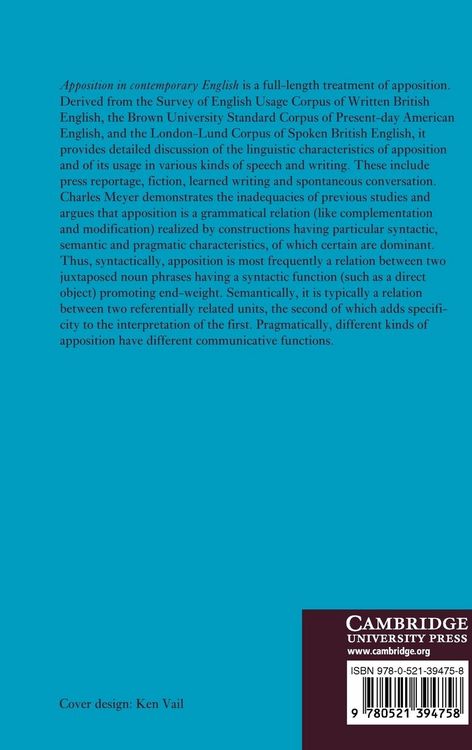 Produktbild: Apposition in Contemporary Eng