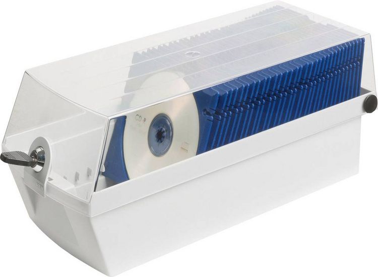 Produktbild: HAN CD Box 60 CDs/DVDs/Blu-rays Kunststoff, Polystyrol Lichtgrau 1 St. (B x H x T) 168 x 150 x 365 mm 9260-11