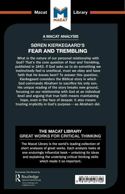 Produktbild: An Analysis of Soren Kierkegaard's Fear and Trembling